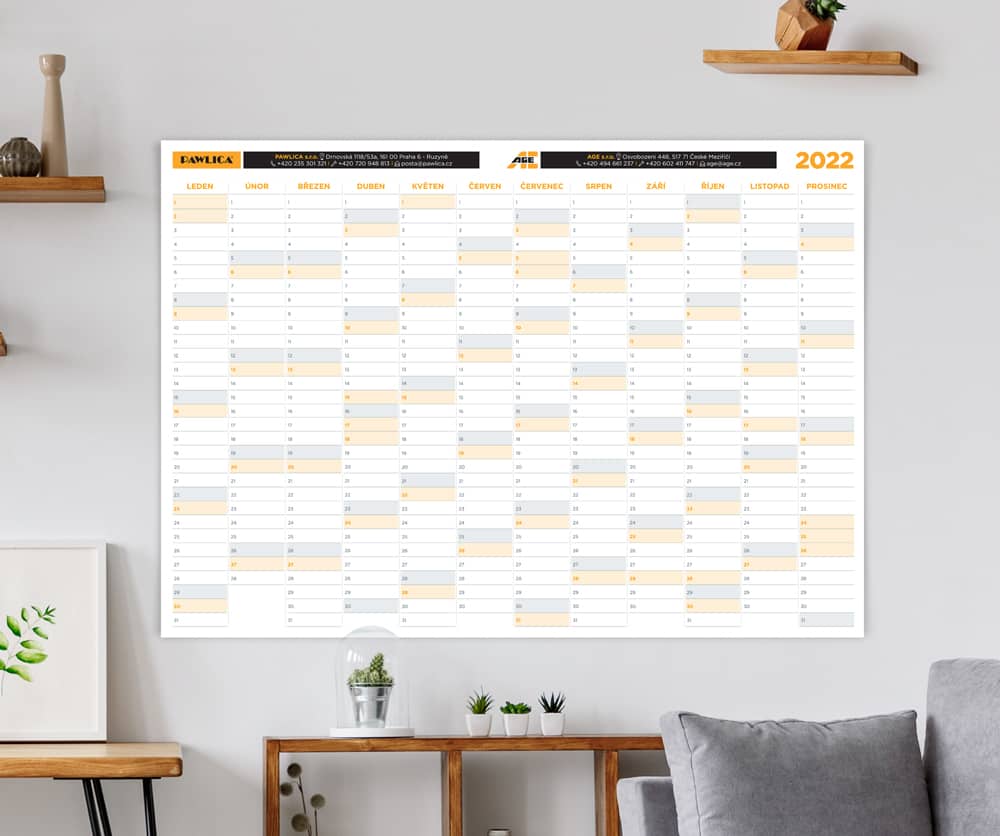 Plakátový plánovací kalendář
