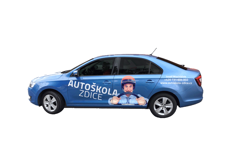 Polep na auto - autoškola